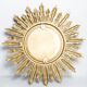 Vintage Italian golden sun mirror, mid-20th century.