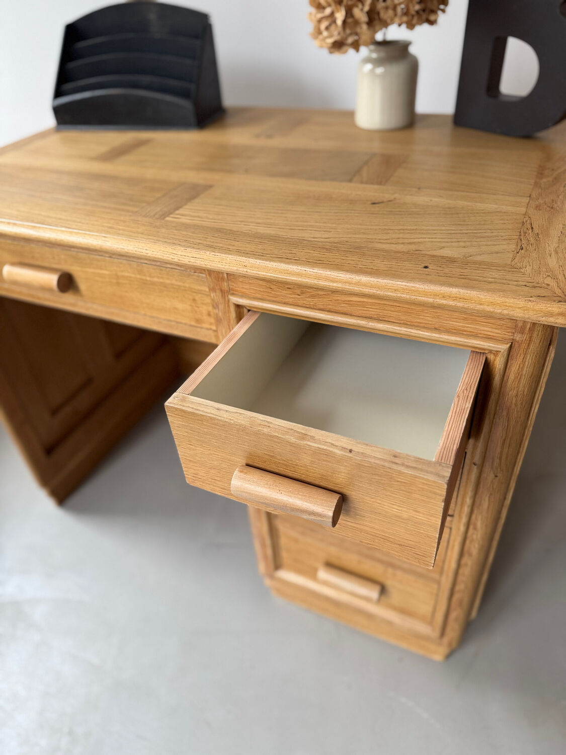 Solid oak desk