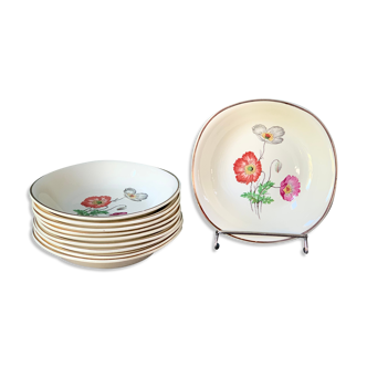 10 assiettes creuses collection St Amand