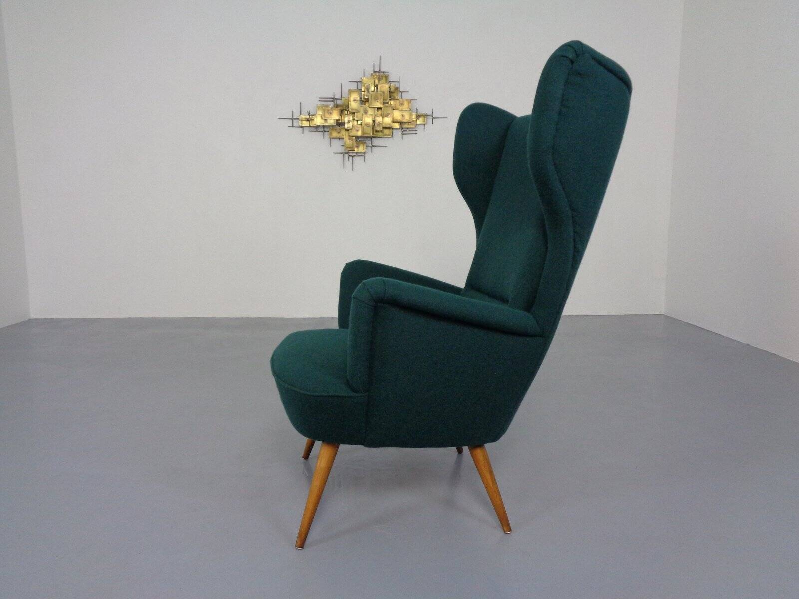 French Kvadrat Tonica Wingback Chair, 1950s
