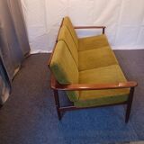 1960s Scandinavian three-seater sofa