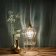 Vintage amber glass tulip pendant light