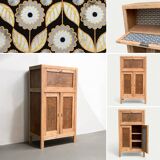 Parisian art deco sideboard in raw oak 1930