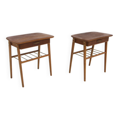 Set de 2 tables chevet en teck, Suède, 1960