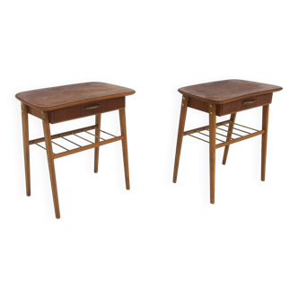 Set de 2 tables chevet en teck, Suède, 1960