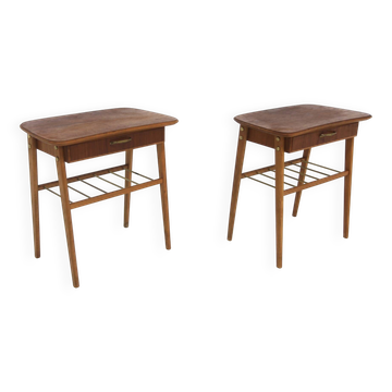 Set of 2 teak bedside tables, Sweden, 1960