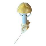Small mushroom clip lamp Sarlam beige plastic vintage night light