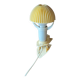 Small mushroom clip lamp Sarlam beige plastic vintage night light