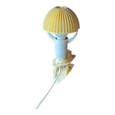 Small mushroom clip lamp Sarlam beige plastic vintage night light