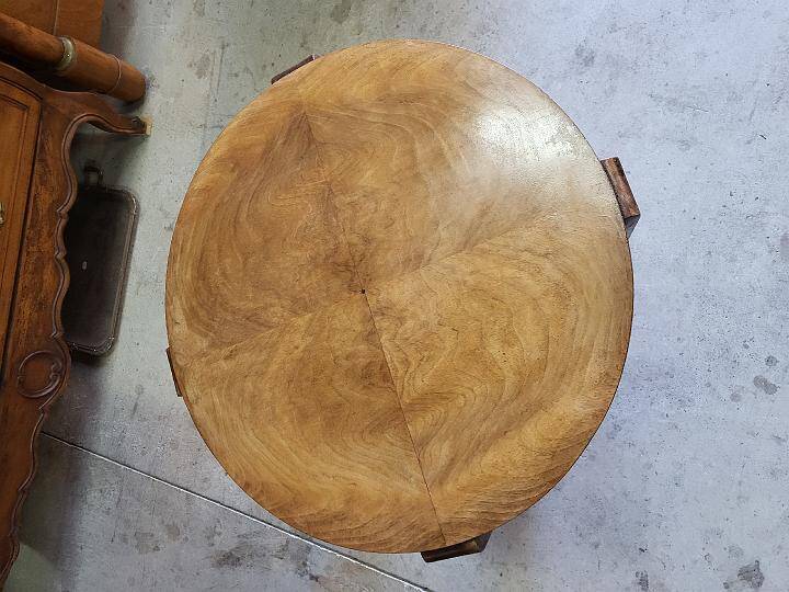 Table basse sellette gueridon art deco 1930 en noyer