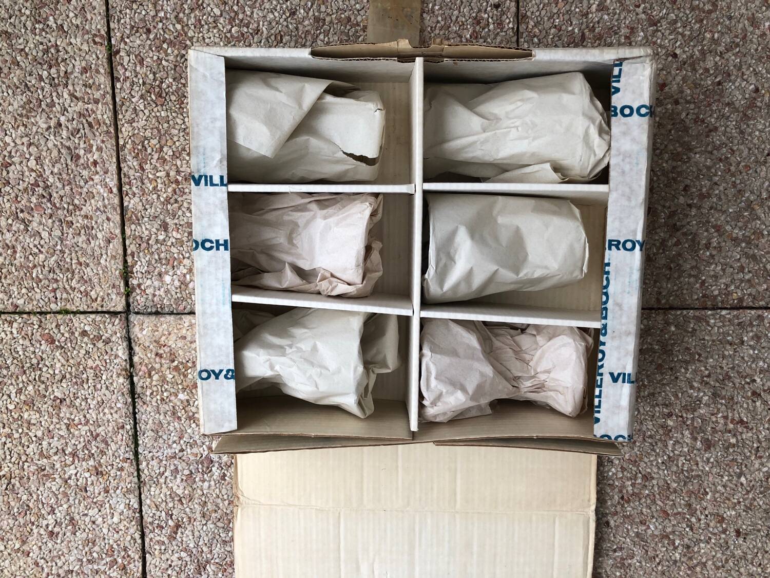 Set of 6 Villeroy and Boch crystal bowls