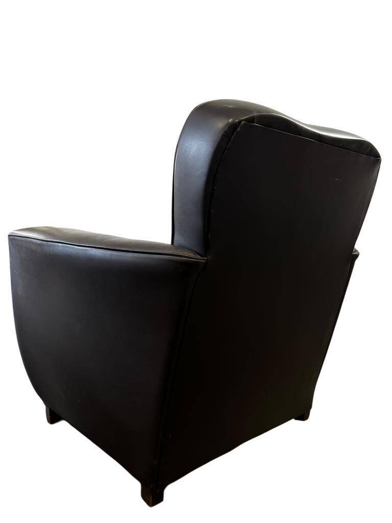Vintage Art Deco leather armchair / single armchair / chair