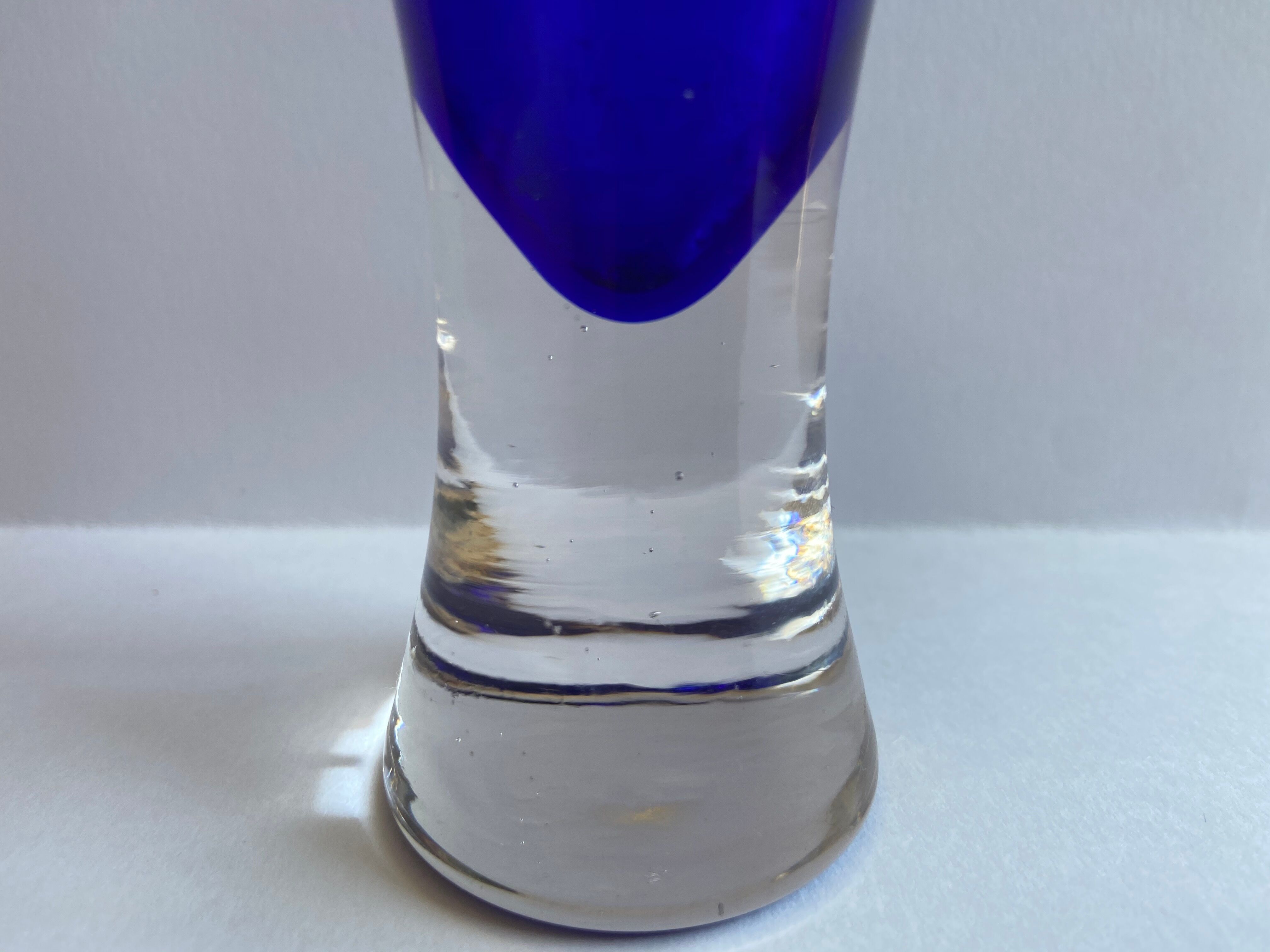 Blue glass vase