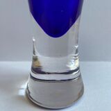 Blue glass vase