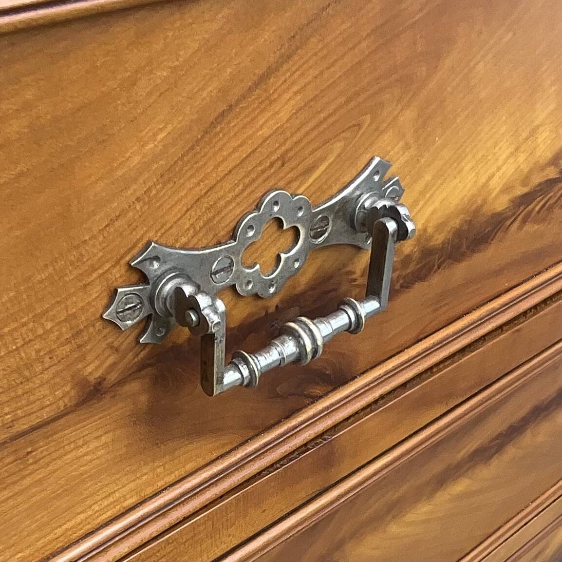 Louis-Philippe chest of drawers in cherry burl and Pyrenees marble top f