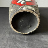 Fat lava vase San Marino Italy woman and floral pattern