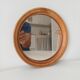Vintage round wooden mirror