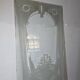 Art Deco engraved glass door panel