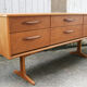 Sideboard 6 drawers in blond teak -1960/70