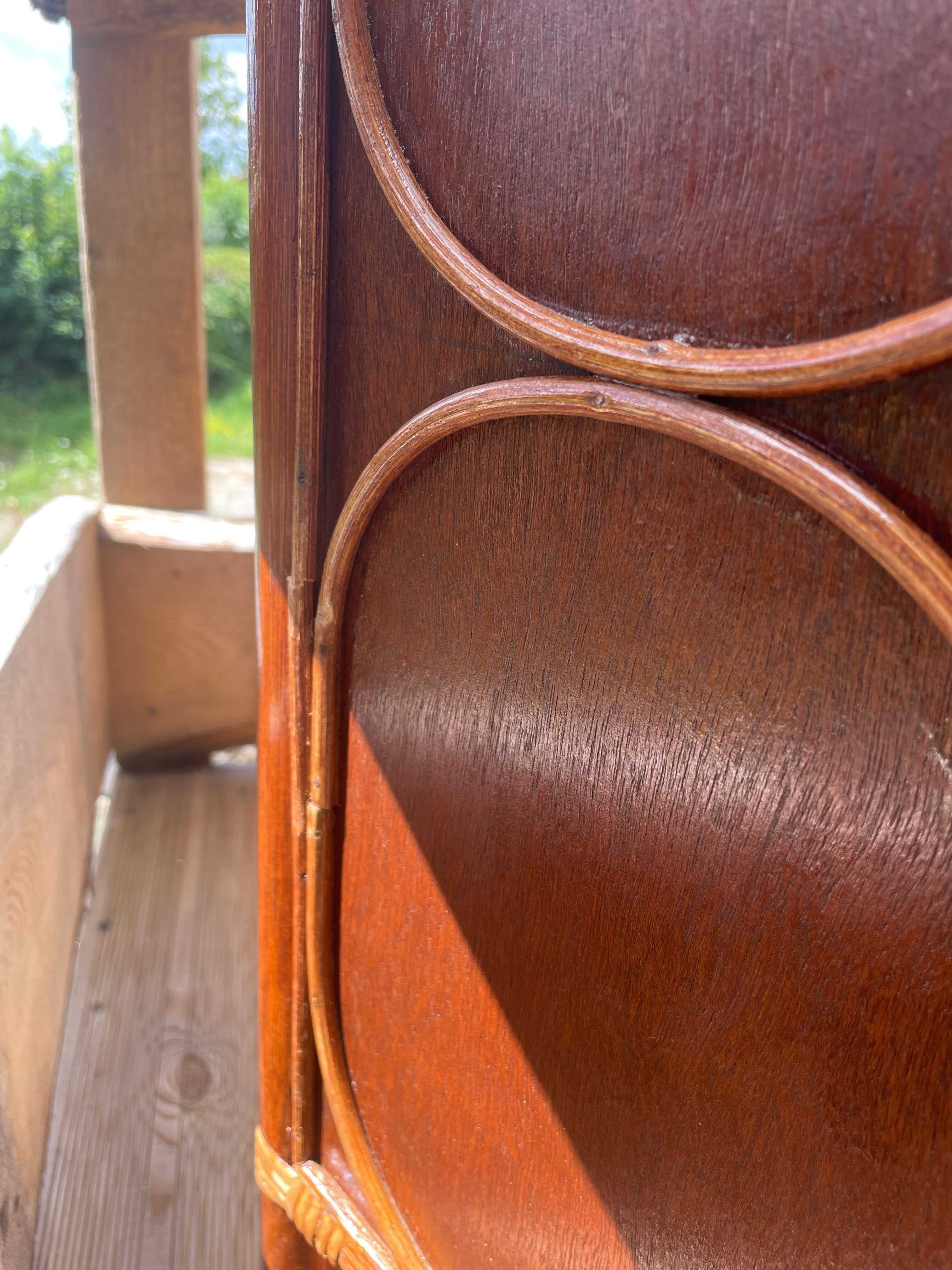 Commode osier et rotin