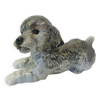 Vintage porcelain poodle figurine from Göbel. 1970 - 1979