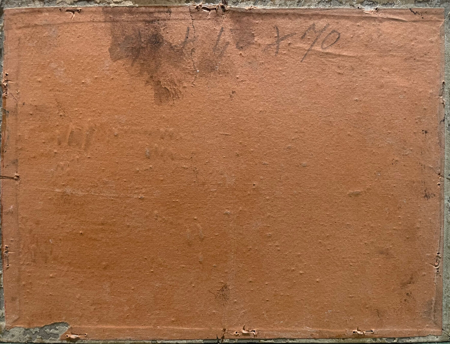 Painting old landscape painting Vesuvius Naples early 20th century