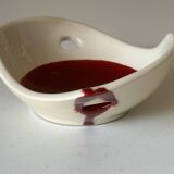 Ceramic empty pocket bowl signed Lude France 1960s