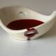 Ceramic empty pocket bowl signed Lude France 1960s