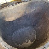 Harvest rack, wooden barrel