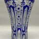 Superb richly cut Bohemian crystal vase