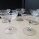 Set de 5 coupes à champagne anciennes en verre soufflé