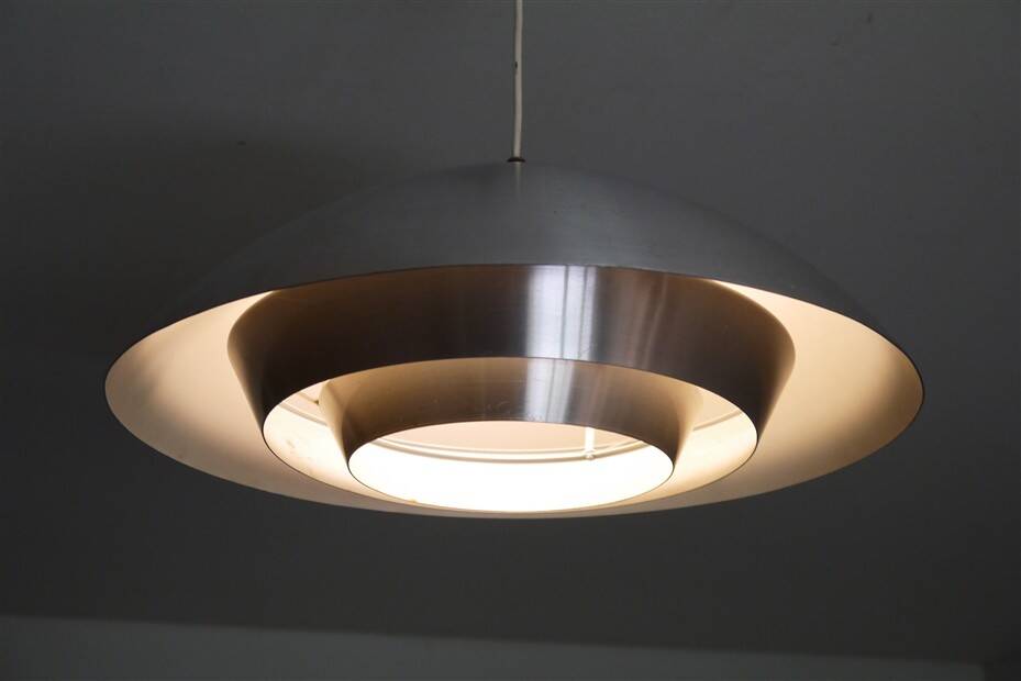 1970s Scandinavian metal pendant light