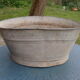 Old oval zinc basin 65 liters