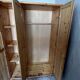 3-door wardrobe in solid pine (130x60x200 cm)