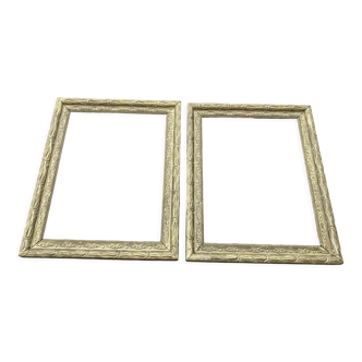 Pair of bronze antique frames forming pendant