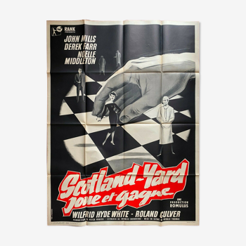 Affiche cinéma originale "Scotland Yard joue et gagne" 120x160cm 1957