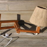 Wooden stem wall lamp