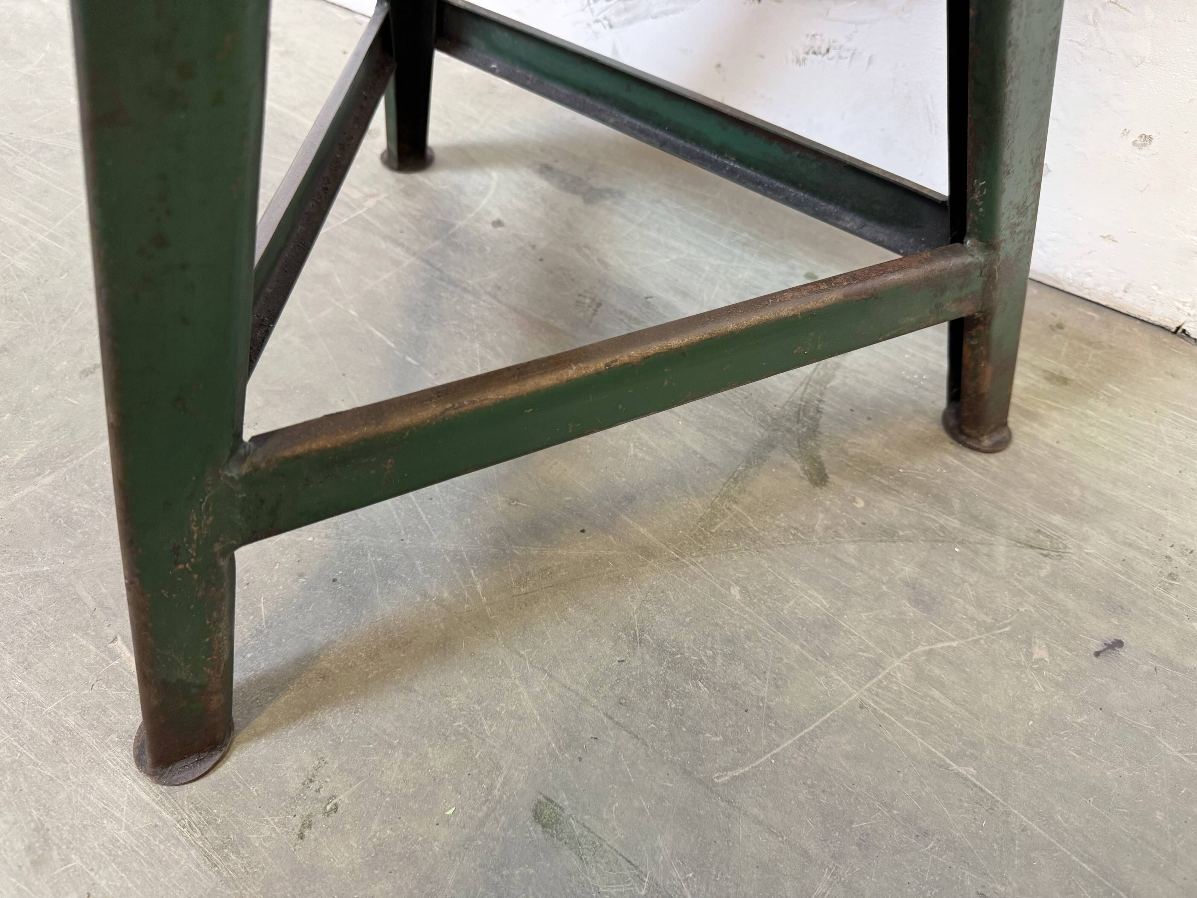 Dark Green Industrial Workshop Stool from Drupol, 1960s