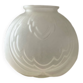 Art deco molded glass ball vase