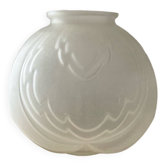 Art deco molded glass ball vase