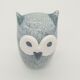 Vintage Scandinavian Glass Owl Statuette Denmark Sulphur 70s 80s