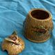 Slush beehive and bee honey pot, enameled ceramic