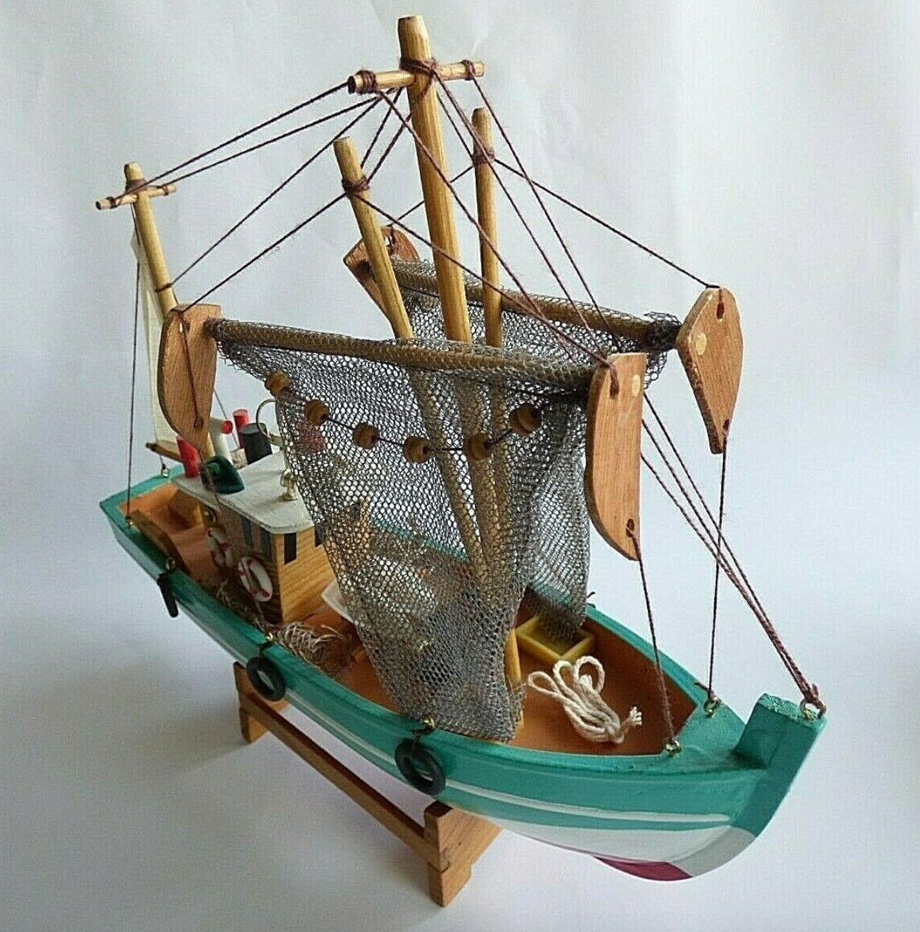 Model fishing boat wood