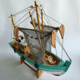 Model fishing boat wood
