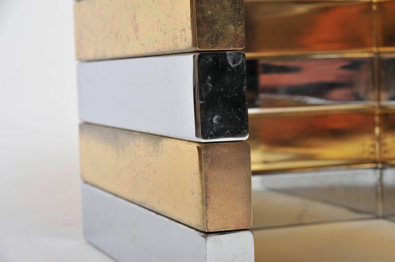 Low brass & chrome table