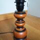 Turned wood lamp