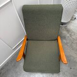 Scandinavian khaki armchair