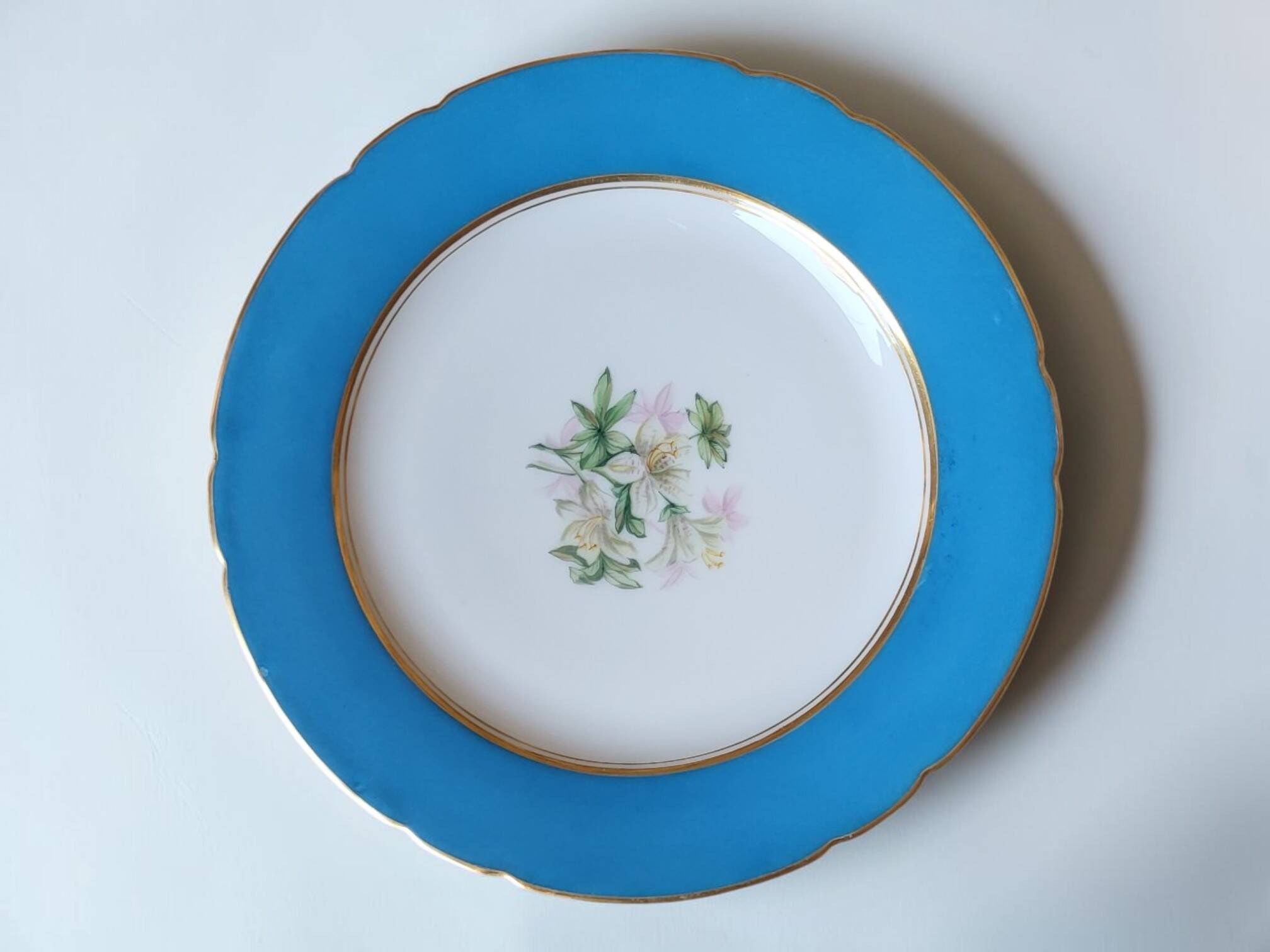 6 dessert plates in porcelain Old Paris 19th century