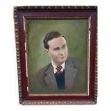 Old portrait oil on panel