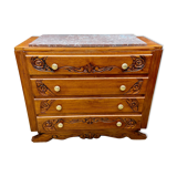 Art Deco chest of drawers in solid oak